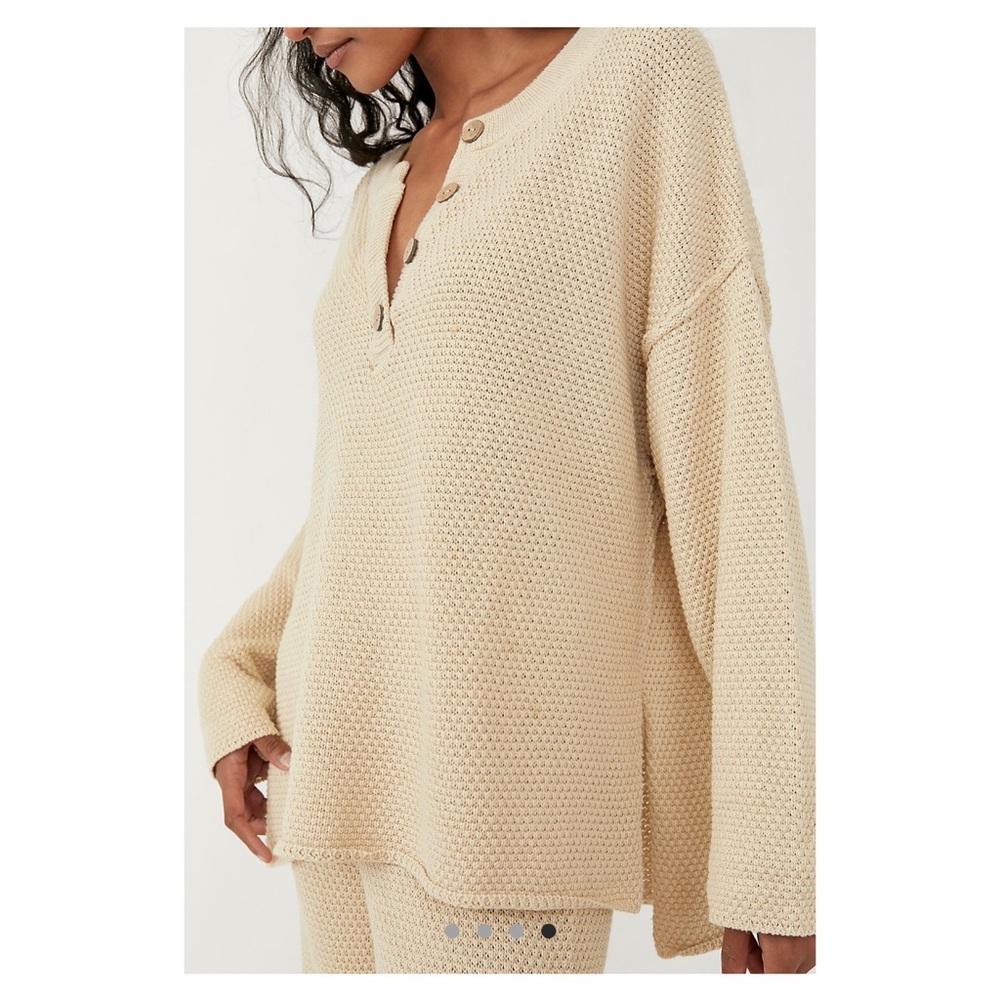 Free People Hailee Sweater Set Au Lait Small - Picture 3 of 6